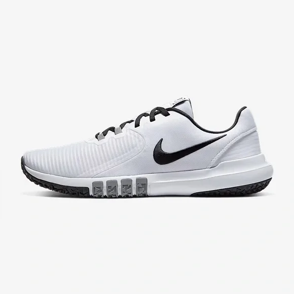 NIKE Men’s Flex Control 4 Workout Shoes - White/Grey/Black - CD0197-100 - Sz 9.5 - Picture 3 of 16